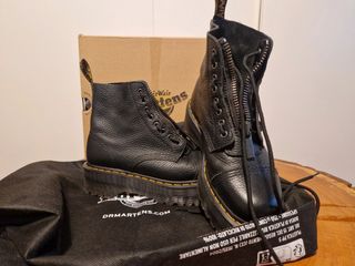Botas Dr. Martens Talla 40 Piel Negra Cremallera