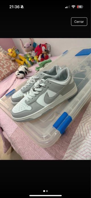 Zapatillas Nike Dunk Low Gris y Blanco