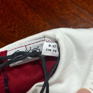 Vestitino a quadri rosso per bambina