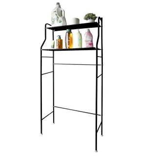 Estantería De Baño 2 Baldas Negro NUEVA