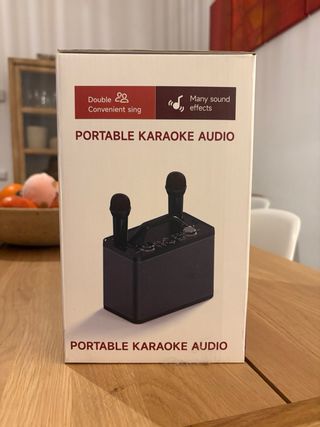 Karaoke Portátil Negro y Rojo