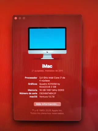 Imac 27 pulgadas