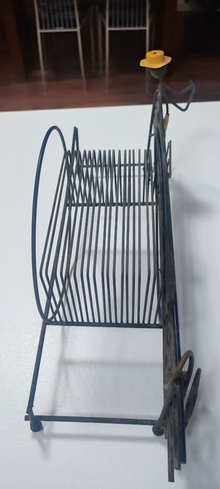 Porta dischi vinili 45 giri - vintage stile boho