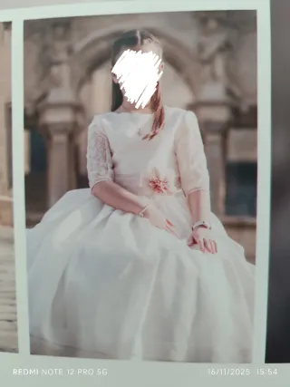 Vestido de Comunión Blanco Talla 9 años