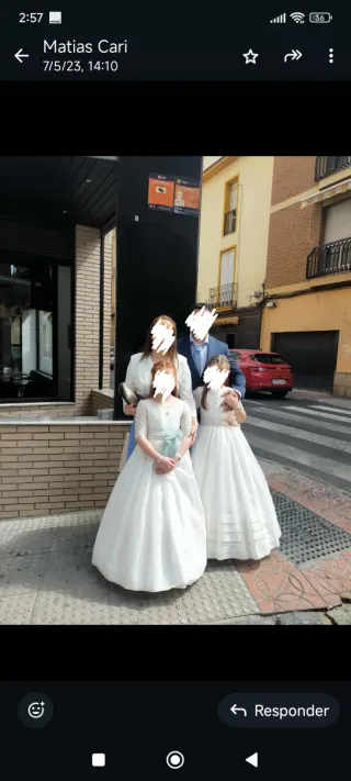 Vestido de Comunión Blanco Talla 9 años