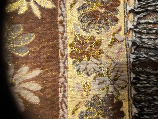 Pashmina bordada hilo oro