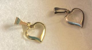 Dije Corazón Oro y Plata