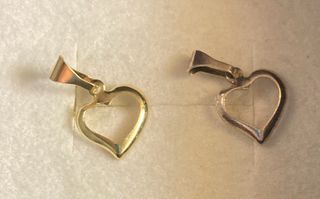 Dije Corazón Oro y Plata