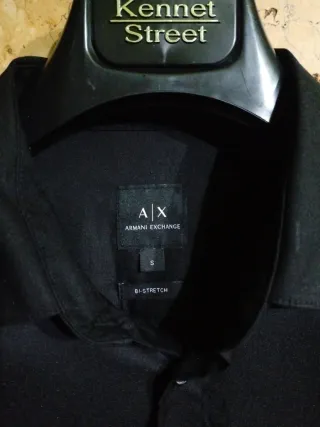 Camicia Armani Exchange Uomo Nera Slim L