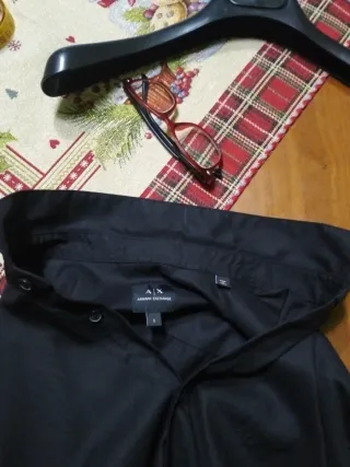 Camicia Armani Exchange Uomo Nera Slim L