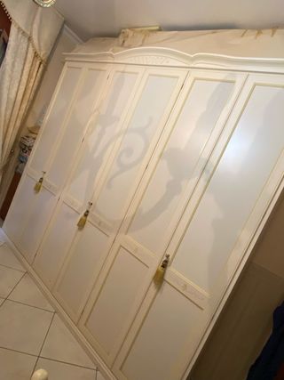 Armadio 6 ante panna legno oro