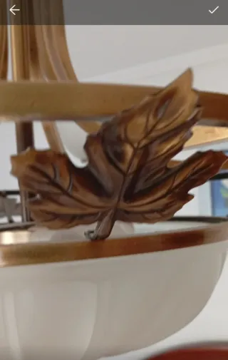 Lámpara de techo bronce y cristal