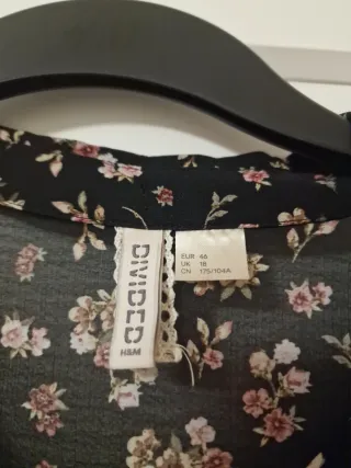 Vestido H&M floral negro