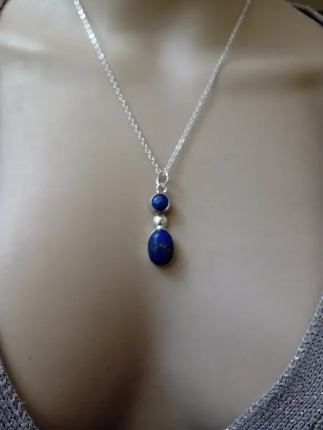 Collana con lapislazzuli naturale