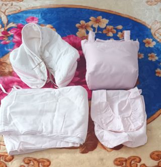 Saco de carro y bolso bebé blanco