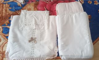 Saco de carro y bolso bebé blanco