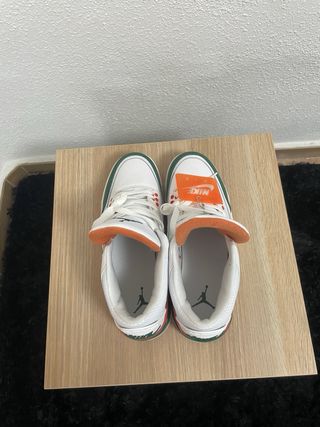 Nike Air Jordan Retro Verde Naranja Blanco
