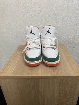 Nike Air Jordan Retro Verde Naranja Blanco