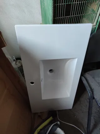 Lavabo/encimera, fabricado en Resina
