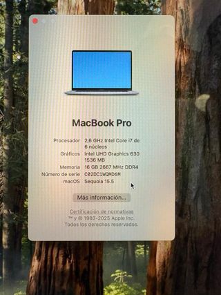 MacBook Pro 16” i7 · 16GB RAM · 500GB SSD · Retina