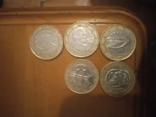 Lote 5 Monete da 1 Euro Rare