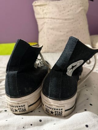 Converse plataforma negras