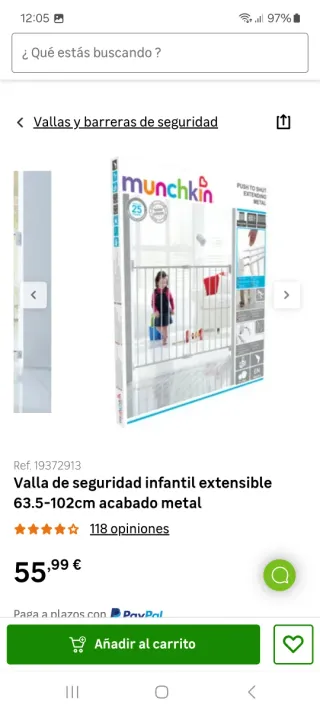 Barrera de seguridad para bebés Munchkin