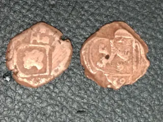 Lote 8 mone cobre maravedí Felipe III-IV reacuñada