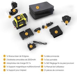 Nivel Láser 360° Autonivelante (Con Trípode)