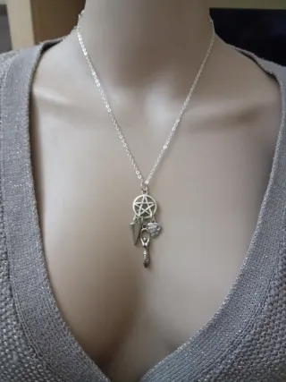 Collana Wicca con Pentacolo e Dea