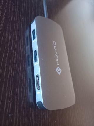 Adaptador Hub NOVOO 7 Puertos Gris