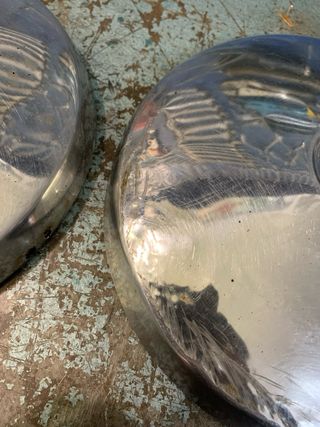 2 Borchie Ruota Cromate Diametro 22cm