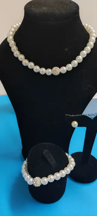 Set gioielli perle e strass