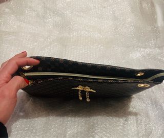 Bolso de hombro con flamencos dorados