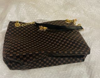 Bolso de hombro con flamencos dorados