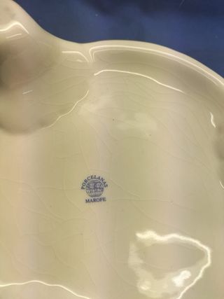 Bomboneira Porcelana Florais Pés Dourados