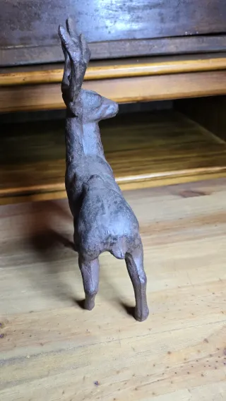 Figura Ciervo Hierro Fundido Vintage