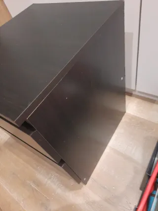 Mesita de noche 2 cajones madera