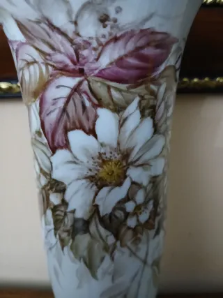 Vaso in ceramica vintage, decorato a mano.