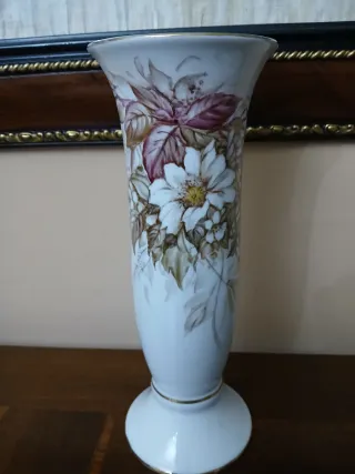 Vaso in ceramica vintage, decorato a mano.
