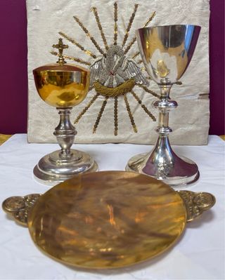 Cáliz de plata, Copón y Patena