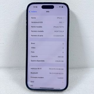 Apple iPhone 14 Pro - 256 GB - Nero Siderale