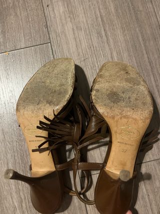 Sandali Prada marroni tacco 37