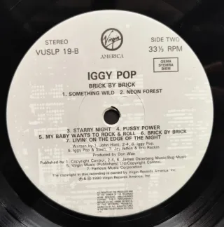 LP 1990 🇪🇺 IGGY POP - BRICK BY BRICK