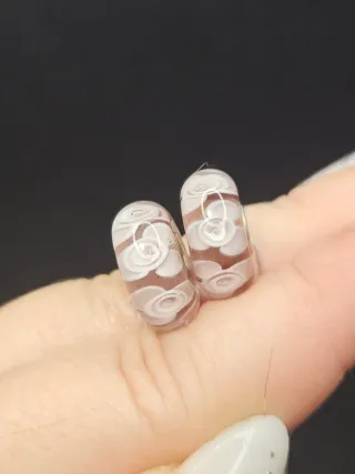 Charm Murano Cristal Plata 925 Flores