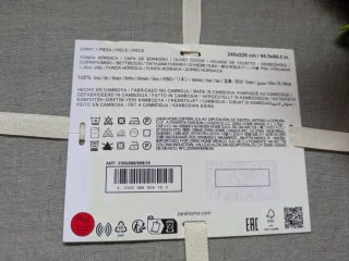 Funda Nórdica Zara Home 100% Lino Gris