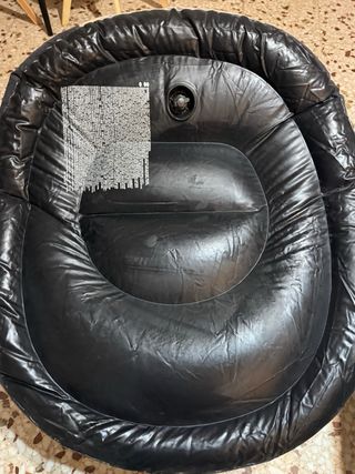 Sillón hinchable con reposapiés