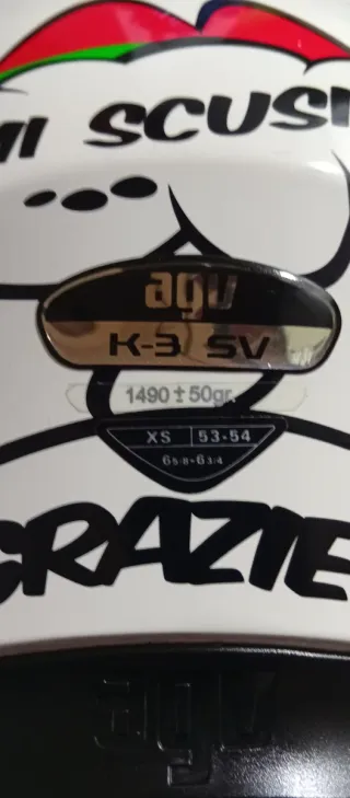 Casco AGV K3 SV Talla XS