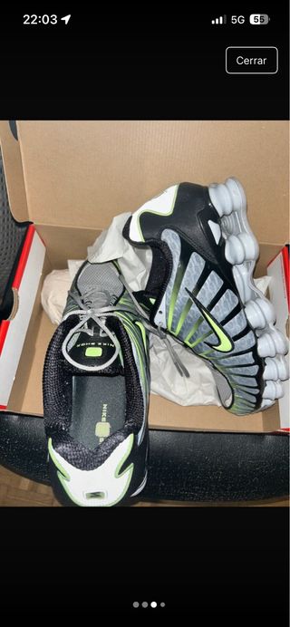 Zapatillas Nike Shox R4 Gris y Verde