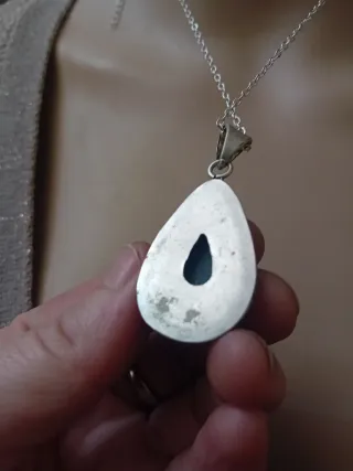 Collana con pendente labradorite naturale